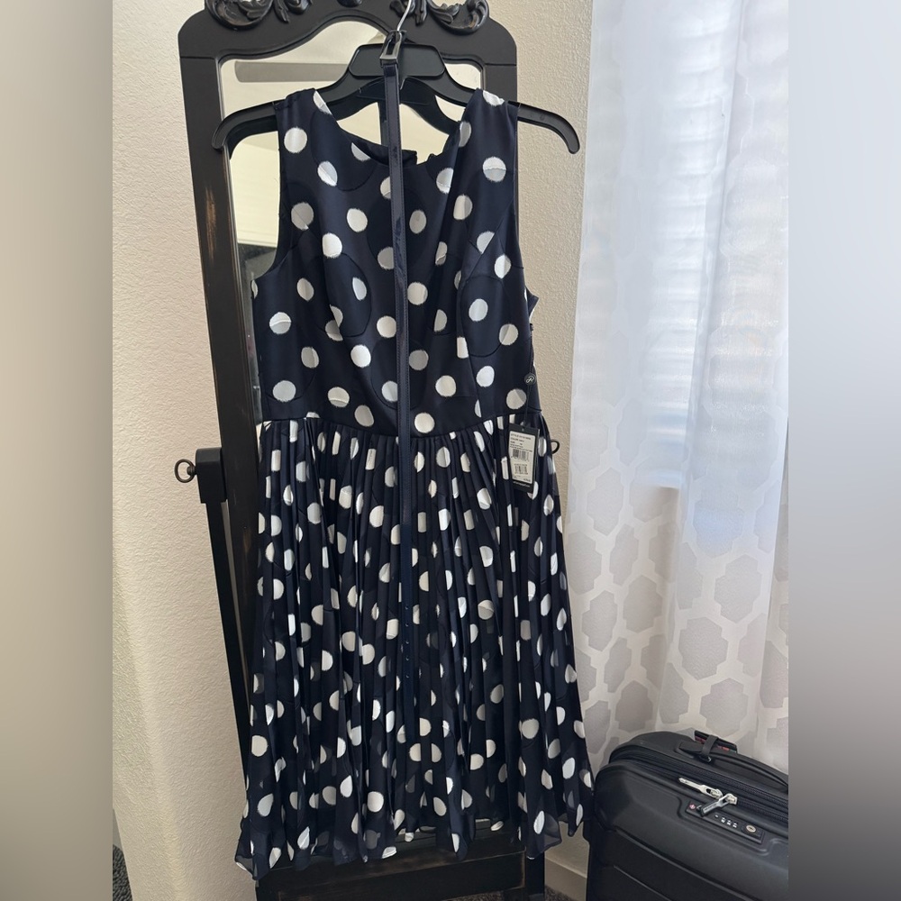 Express Navy Dress with White Dots